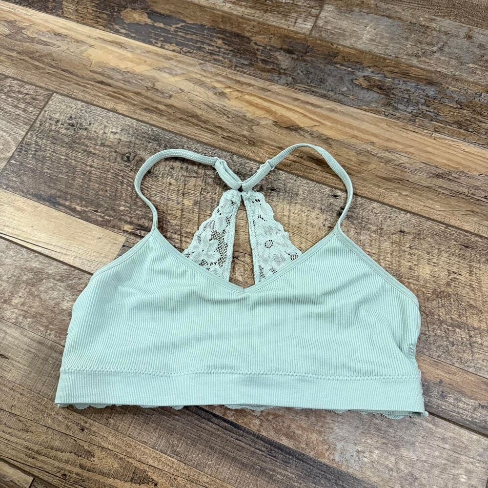 BOUTIQUE Bralette Cami Padded Medium Intimates Racerback Women's Green Bra